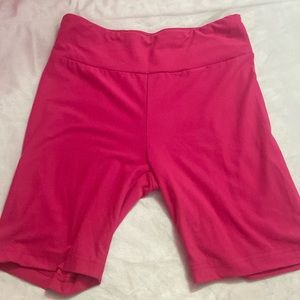 Pink biker shorts